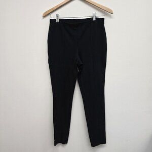 J. Jill Ponte Leggings Pants Womens Size SP Small Petite Black Contrast Leg Line